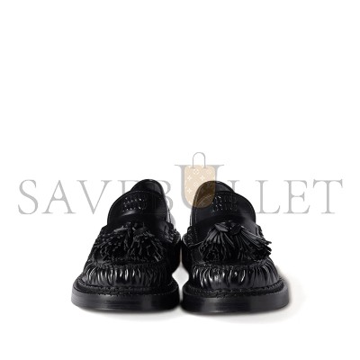 MIU MIU TASSEL LOAFERS IN POLISHED LEATHER 5D497E